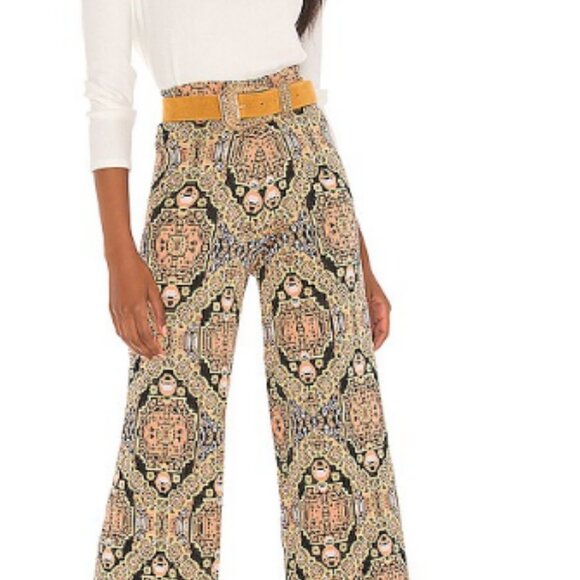 Free People Sun in the West Black Magic Combo Pull on Knit Pant Sz Med MSRP $128 - Picture 4 of 9